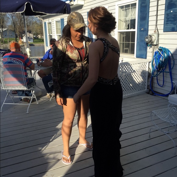 Black prom dress worn once. - Picture 3 of 3